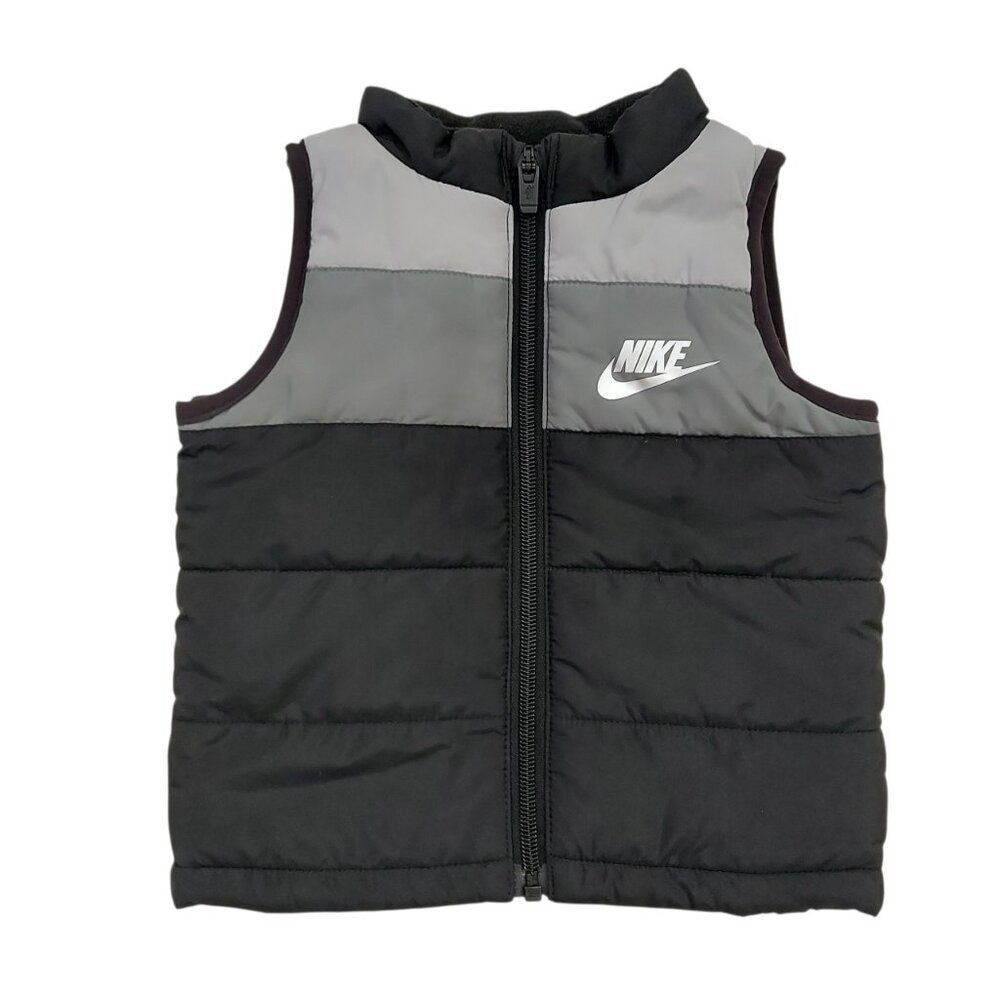 Nike Black Insulated Warm Puffer Vest Babies 12 Months Athletic Sporty